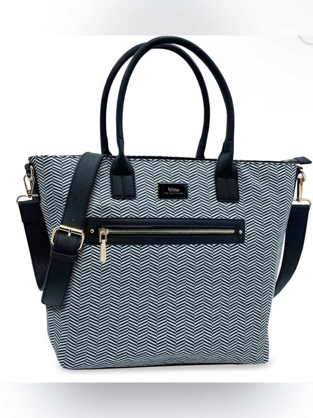 NWT $148 Trina Turk Handbag Chevron Tote